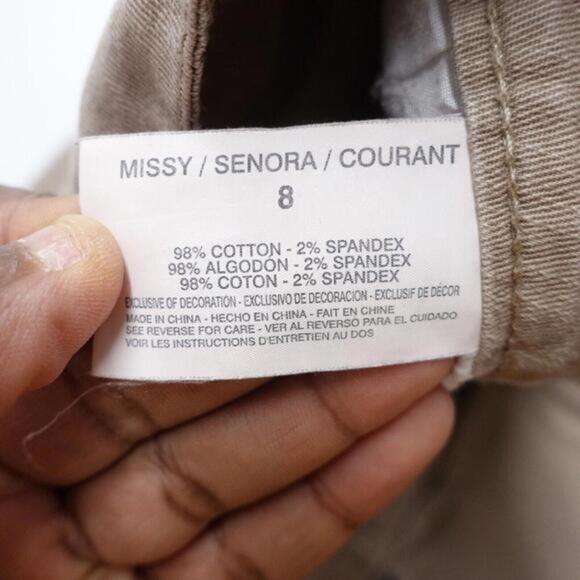 Bandolino‎ Cropped Jeans Women's 8 Beige Mandie Cotton Stretch Classic Straight - Picture 5 of 8